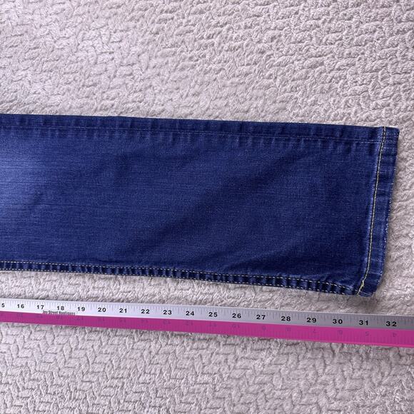 BKE Aaron Jeans Mens Size 30R 30x32 Blue Slim Fit Stretch Wiskered Denim - Picture 9 of 14